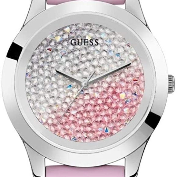 Guess Women's CRUSH Pink and Silver Stone Dial Watch - Picture 2 of 9